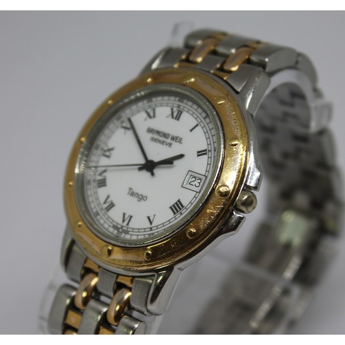 85 - A Raymond Weil Tango stainless steel wristwatch, case diam. 43mm.