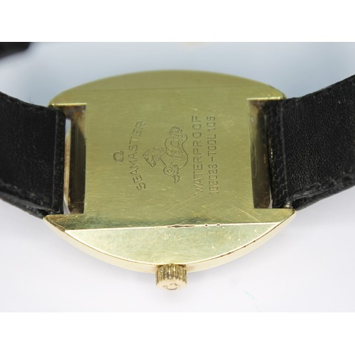 89 - An Omega Seamaster Cosmic automatic gold plated wristwatch, circa 1970s, case width 35mm, signed dia... 