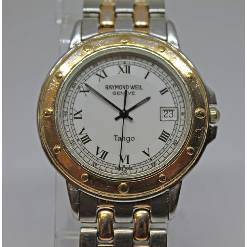 85 - A Raymond Weil Tango stainless steel wristwatch, case diam. 43mm.