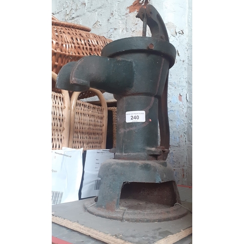 240 - A cast iron pump/garden ornament.