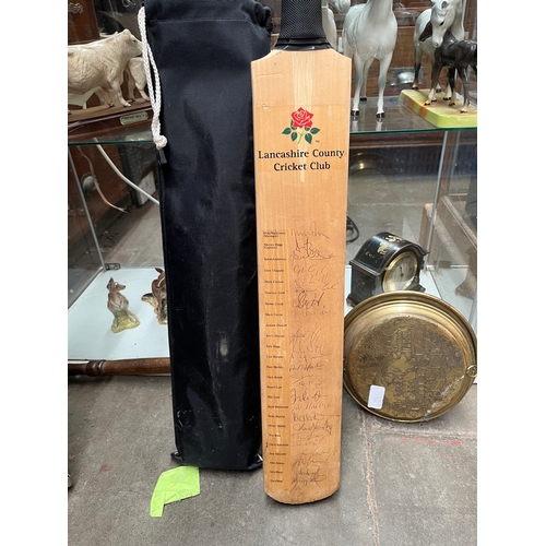 66 - A Lancashire County Cricket Club signed bat