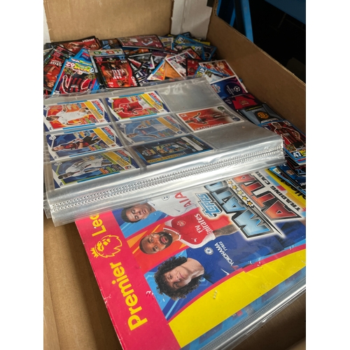 112 - A box of football collectors cards