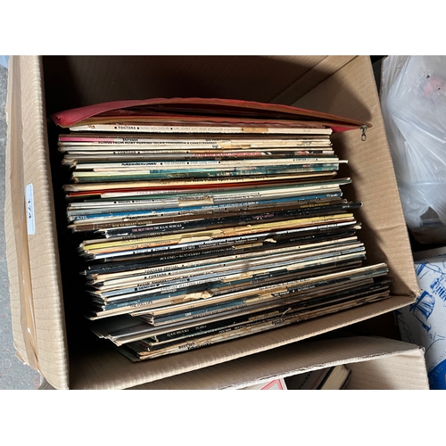 174 - A box of LPs including classical, jazz and pop etc