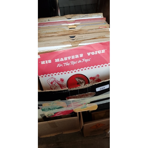 480 - A box of Caruso 78s.