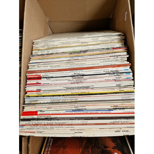 493 - 12 boxes containing large collection of classical vinyl records.