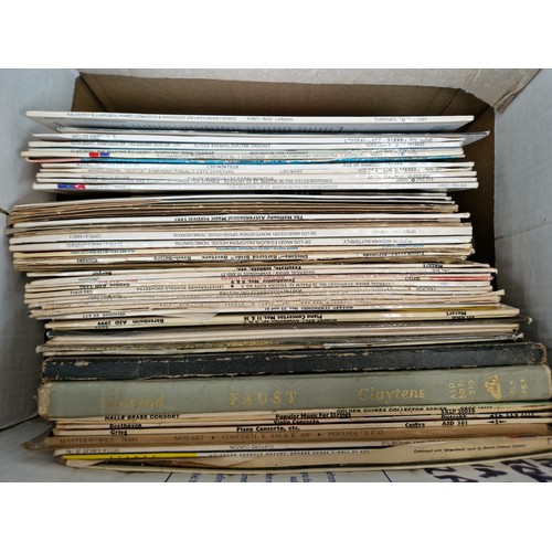 493 - 12 boxes containing large collection of classical vinyl records.