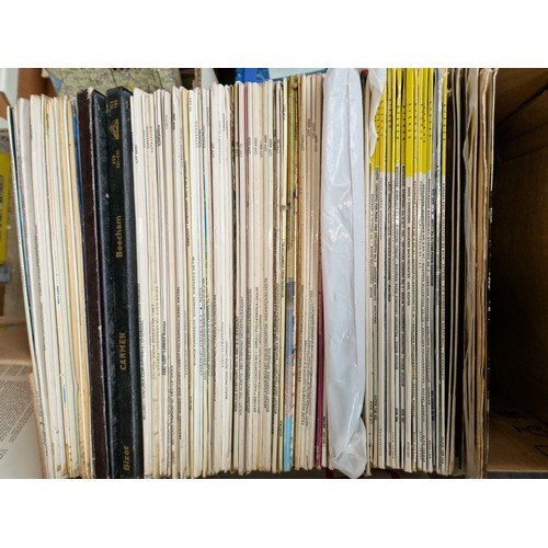 493 - 12 boxes containing large collection of classical vinyl records.