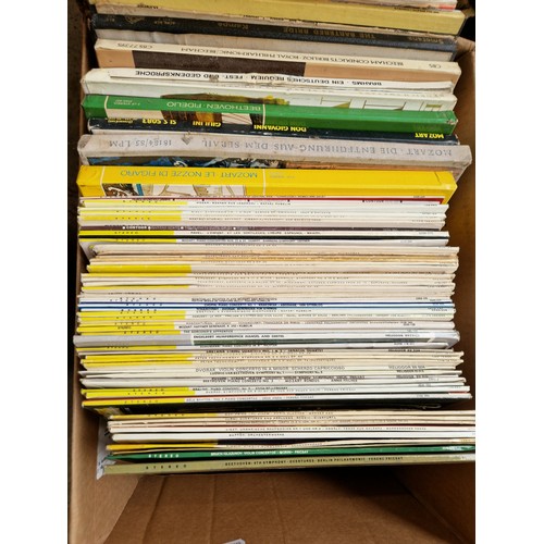 493 - 12 boxes containing large collection of classical vinyl records.