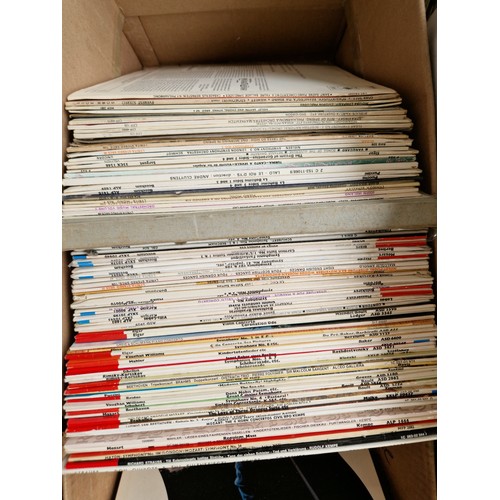 493 - 12 boxes containing large collection of classical vinyl records.