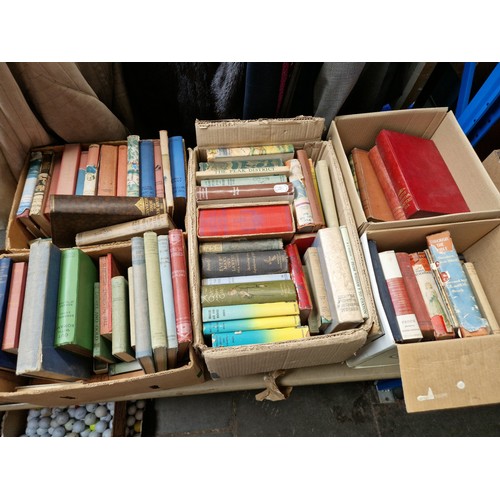 164 - Six boxes of assorted early 20th century books