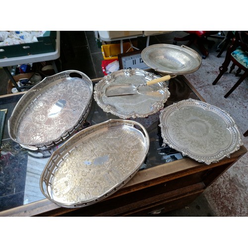 181 - A large quantity of plated ware in two boxes including coffee pots, tray, punch bowl etc