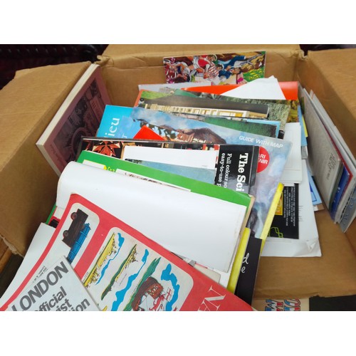 105 - A box of assorted ephemera including programmes, tourism, amusements, museum etc.