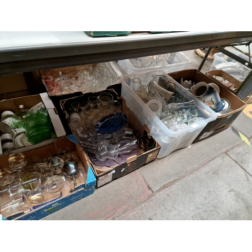 540 - Seven boxes of ceramics and glassware