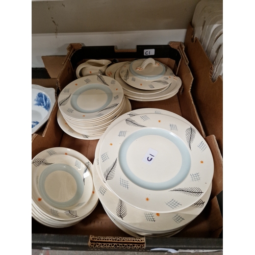 581 - Box of Burleigh dinner ware