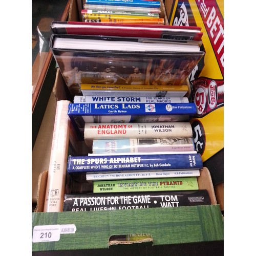 210 - A box of assorted football club history books