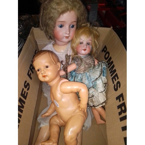 416 - 3 antique dolls to include Armand Marseille, etc.