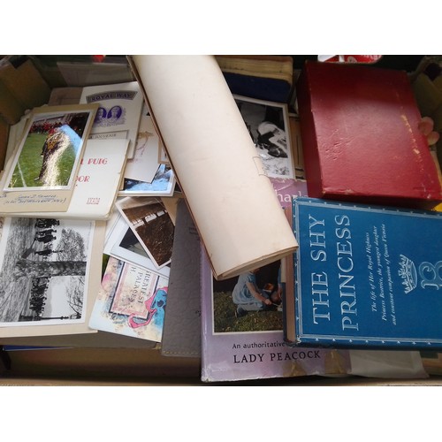 1131 - A box of assorted ephemera to include Royalty etc.