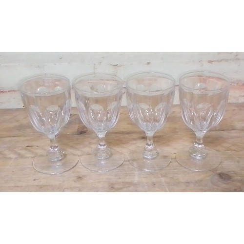 70 - A set of four 19th century ale glasses, height 17.5cm.