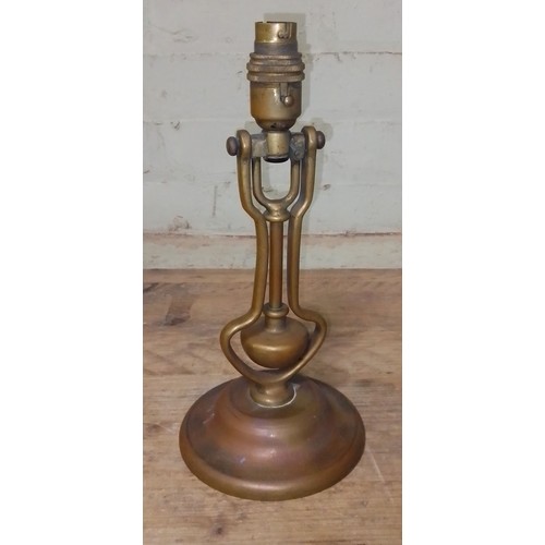 90 - An early 20th century brass railway carriage lamp, height 30cm.