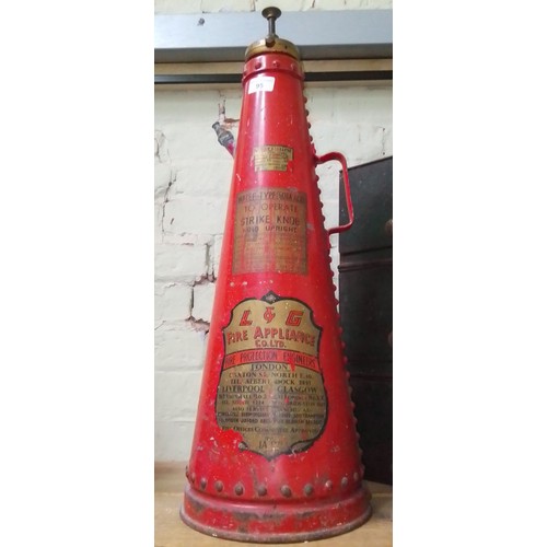 95 - A vintage fire extinguisher by L&G Fire Appliance Co LTD.