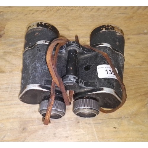 135 - A pair of German WW2 Carl Zeiss binoculars, Dienstglas 10x50, 2233603 blc +