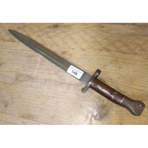 149 - A British pattern 1888 MK1, 2nd type knife bayonet,  possibly made in 1894.