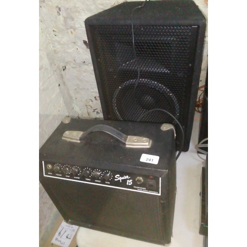 241 - A Squire 15 practise amp and a J210A powered speaker.