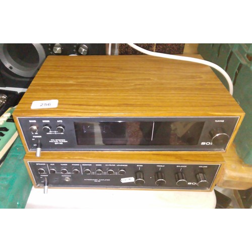 256 - A Sony TA-70 amplifier and ST-70 tuner.