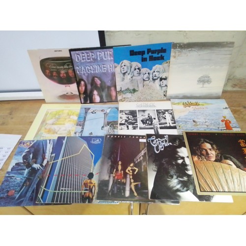 407 - Thirteen rock LPs including Deep Purple, Genesis and Tommy Bolin.