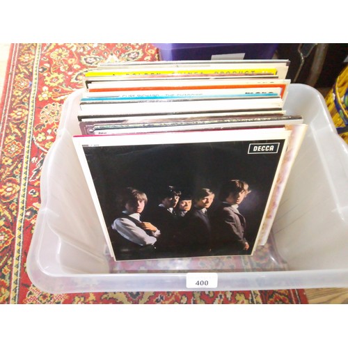 400 - A box of approx. 46 LPs, circa 1960s and later including The Rolling Stones, Chuck Berry etc.