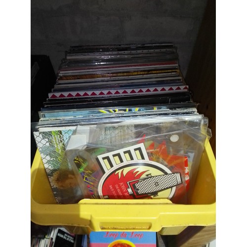 423 - A box of approx. 80 LPs and some picture disc singles.