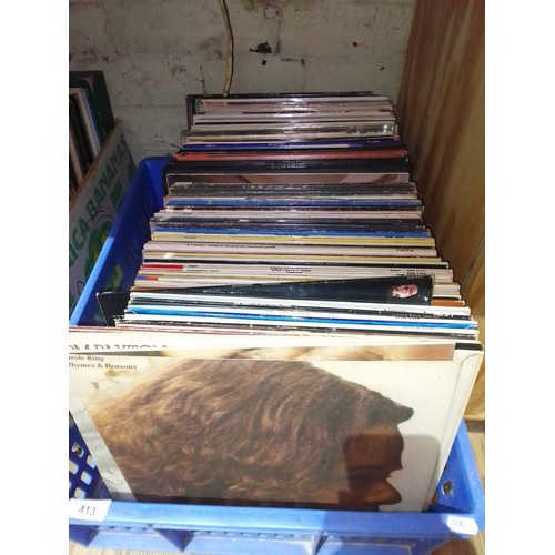 413 - A box of approx. 110 LPs, circa 1960s and later including rock, pop, classical etc.