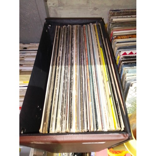 424 - A case of LP records and 12