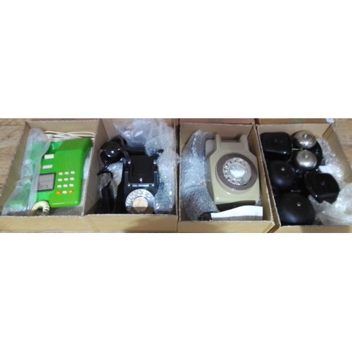 210 - A group of three vintage table telephones comprising of a GPO 741F, GPO bakelite 312L and  BT Viscou... 