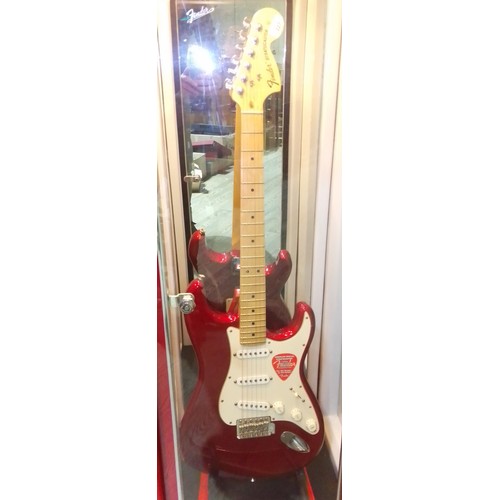 227 - A Fender USA 2013 Stratocaster, slimline body, Candy Apple Red, serial no. US13009174.