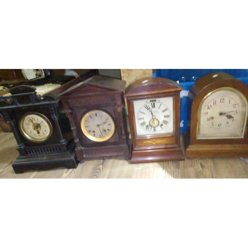 225 - A box comprising four mantle clocks.