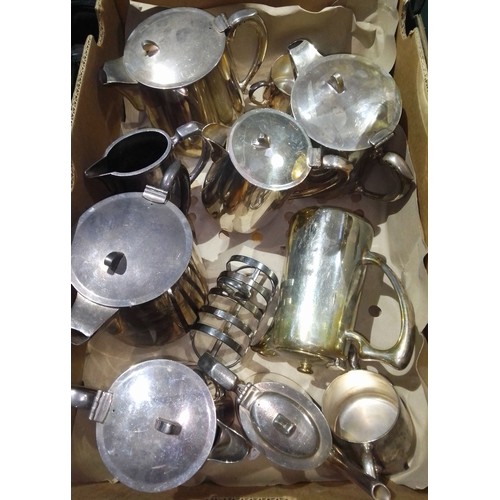 222 - A quantity of military silver plated tea ware, Mappin & Webb, Arthur Price, all pieces marked with b... 