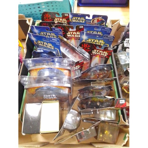 341 - A box of assorted mainly boxed and unopened Star Wars toys.