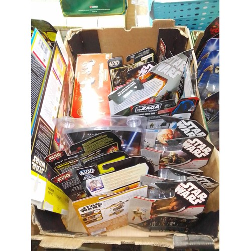 342 - A box of assorted mainly boxed and unopened Star Wars toys.