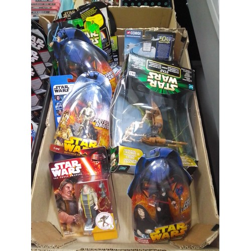 339 - A box of assorted mainly boxed and unopened Star Wars toys.