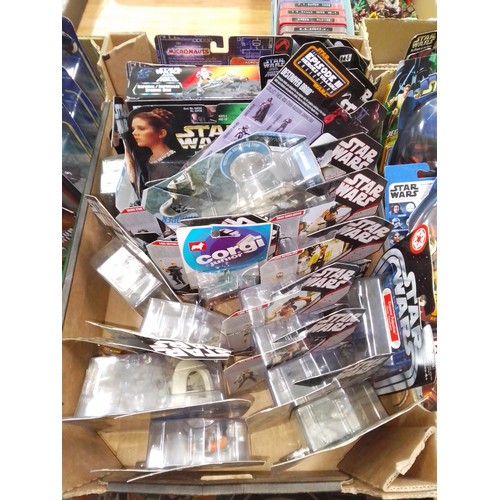 340 - A box of assorted mainly boxed and unopened Star Wars toys.