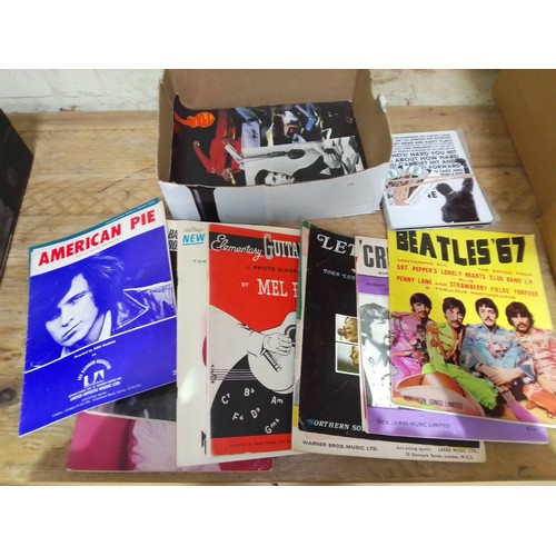 302 - A box of mainly sheet music and other ephemera.