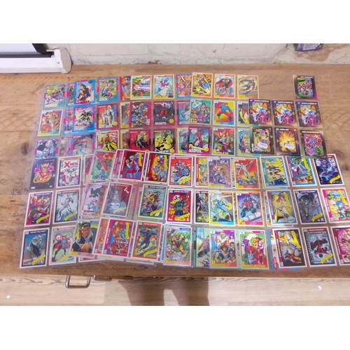 315 - A collection of 105 Marvel cards including Thanos, Venom, X Men, etc, some 1992.