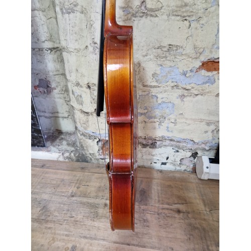 236 - Assorted violins, bows and cases, spares and repairs.