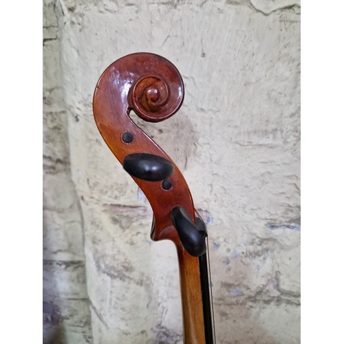 236 - Assorted violins, bows and cases, spares and repairs.