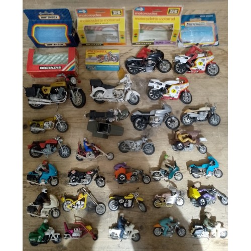 382 - A quantity of assorted die-cast motorcycles including Lesney, Matchbox, Britains etc.