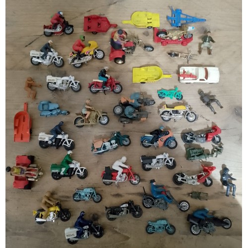 382 - A quantity of assorted die-cast motorcycles including Lesney, Matchbox, Britains etc.