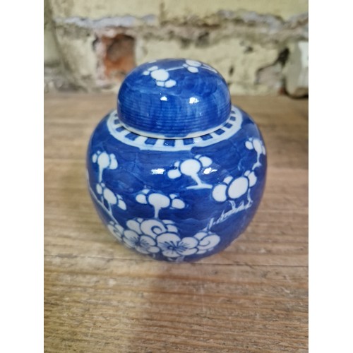 146 - Assorted Chinese blue and white porcelain comprising a large ginger jar bearing four character Kangx... 