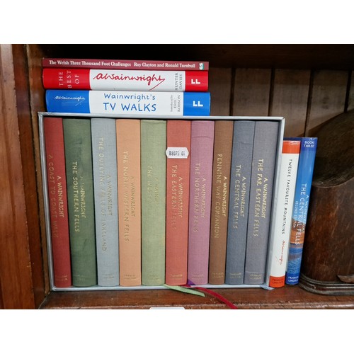 13 - A. Wainwright books 'The Complete Pictorial Guides' boxed set, together with a few others.