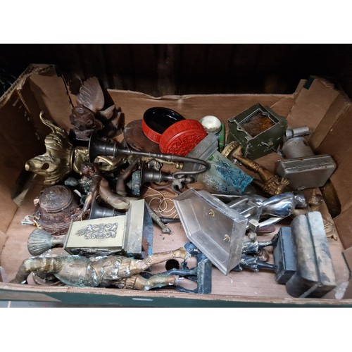 67 - A box of mixed metalware